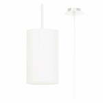 Bijela viseća svjetiljka s tekstilnim sjenilom ø 15 cm Volta – Nice Lamps