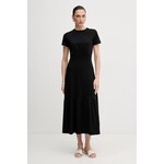 Pamučna haljina Dkny crna DJ6D9175