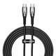 USB-C kabel za USB-C Baseus Glimmer Series, 100 W, 2 m (crni)