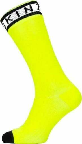 Sealskinz Waterproof Warm Weather Mid Length Sock With Hydrostop Neon Yellow/Black/White S Biciklistički čarape