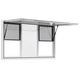 VEVOR Prodajno prozor 152x92 cm Srebrni