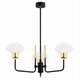 ARGON 6166 | Ravello-AR Argon luster svjetiljka 3x E14 crno, mesing, opal
