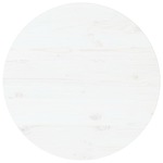 Ploča za stol bijela Ø 80 x 2,5 cm od masivne borovine