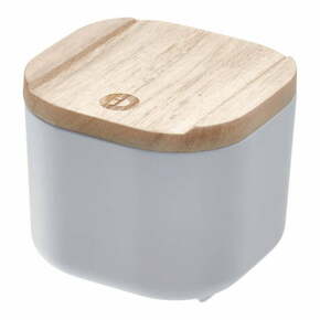 Siva kutija za pohranu s poklopcem od drveta paulovnije iDesign Eco