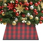 vidaXL Podloga za božićno drvce crveno-crna 48 x 48 x 25 cm