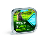 Monge BWild Grain Free Paté Terrine Adult - srdele s povrćem 100 g