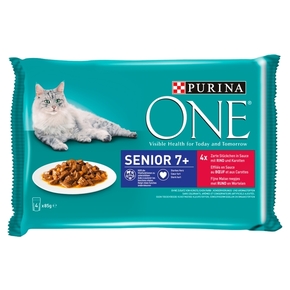 Purina ONE Senior 7+ mokra hrana za mačke 4 x 85 g