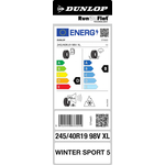 Dunlop guma 245/40R19 98V Winter SPT 5 XL ROF MFS TL