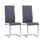 vidaXL Konzolne blagovaonske stolice od umjetne kože 2 kom sive