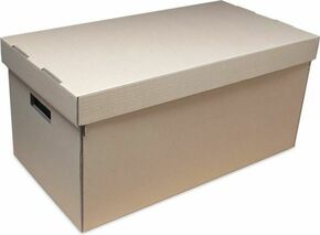 Kutija kartonska arhivska s poklopcem i rukohvatima 520x330x300mm troslojna
