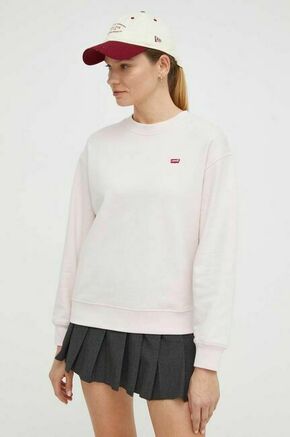 LEVI'S ® Sweater majica 'Standard Crew' nude / crvena / bijela