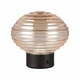 Crna/bež LED stolna lampa s mogućnosti zatamnjivanja sa staklenim sjenilom (visina 14,5 cm) Earl – Trio