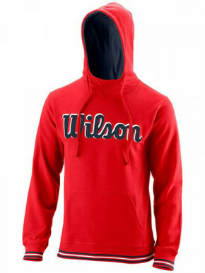 Muška sportski pulover Wilson Chi Script PO Hoody-Slimfit M - wilson red