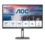 AOC Q27V5N/BK monitor, VA, 27", 16:9, 2560x1440, 75Hz, pivot, HDMI, Display port
