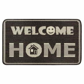 Smeđi otirač Hanse Home Weave Smiley Welcome