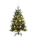 Umjetno božićno drvce 150 LED sa šarkama i kuglicama 150 cm