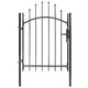 vidaXL Vrtna vrata za ogradu čelična 1 x 1,5 m crna