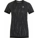 Odlo The Blackcomb Light Short Sleeve Base Layer Women's Black/Space Dye XS Majica za trčanje s kratkim rukavom