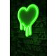 Ukrasna plastična LED rasvjeta, Melting Heart - Green
