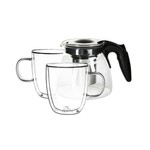 Altom Design termo staklene šalice za kavu i čaj Andrea 350 ml (set od 2 čaše) + vrč 900 ml - 020302364