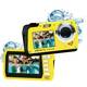 Aquapix W3048-Y Edge Yellow digitalni fotoaparat 48 Megapiksela žuta podvodna kamera, prednji zaslon