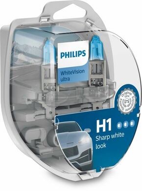 Philips WhiteVision Ultra H1/H4/H7 + W5W (12V) - do 60% više svjetla - do 35% bjelije (4200K)Philips WhiteVision Ultra H1/H4/H7 + W5W (12V) - up to H1W5W-WVUL-2