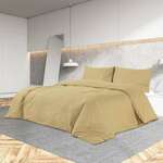 Set posteljine za poplun smeđesivi 140x200 cm pamučni