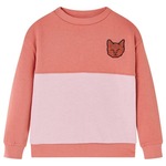 vidaXL Dječja topla majica sa slaganjem boja ružičasta 140