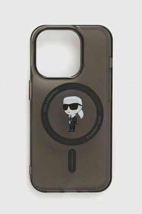 Karl Lagerfeld KLHMP15LHFCKNOK Apple iPhone 15 Pro hardcase IML Ikonik MagSafe black