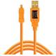 Alati za vezivanje TetherPro USB 2.0 A do Mini-B 8 pinski 15 ORG Tether Tools USB kabel 4.60 m narančasta