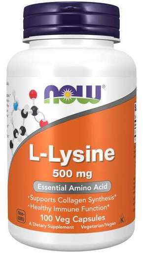 NOW Foods L-Lizin 500 mg Vegan100 kaps. 100 kaps.