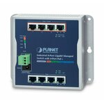 PLANET WGS-804HPT mrežni prekidač Upravljano Gigabit Ethernet (10/100/1000) Podrška za napajanje putem Etherneta (PoE) Crno