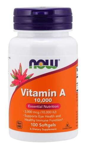 NOW Foods Vitamin A 10 000 IU 100 kaps.