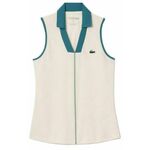 Ženska majica bez rukava Lacoste Ultra-Dry Tennis Polo - white/blue