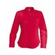 LADIES LONG-SLEEVED COTTON POPLIN SHIRT - Classic Red,S