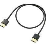 SpeaKa Professional HDMI priključni kabel HDMI A utikač, HDMI A utikač 0.50 m crna SP-9070576 audio povratni kanal (arc), pozlaćeni kontakti HDMI kabel