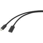 Renkforce USB kabel USB 3.2 gen.2x2 USB-C® utikač, USB-C® utičnica 1.00 m crna PVC obloga RF-4755220