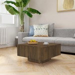 Stolić za kavu smeđi hrast 60 x 60 x 31,5 cm konstruirano drvo