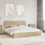 vidaXL Krevet s od storage Sonoma hrast 180 x 200 cm Konstruirano drvo