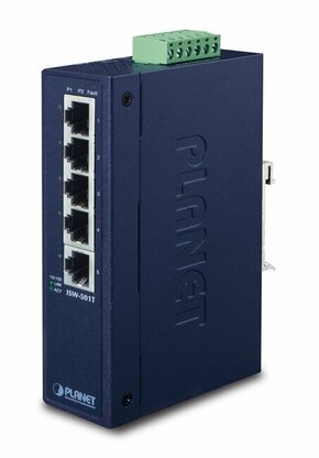 PLANET ISW-501T mrežni prekidač Neupravljano L2 Fast Ethernet (10/100) Plavo