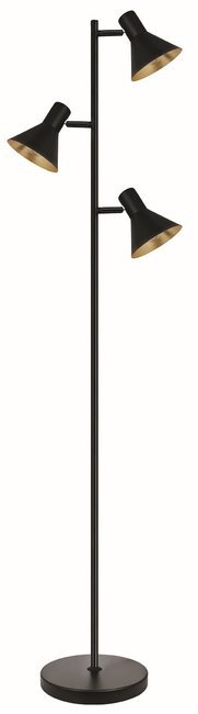 VIOKEF 4167400 | Harvey-VI Viokef podna svjetiljka 163cm s prekidačem elementi koji se mogu okretati 3x E14 crno