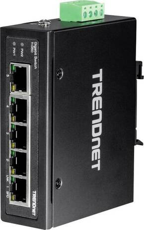Trendnet TI-G50 kaljeni industrijski gigabitni DIN-šinski prekidač s 5 priključaka TrendNet TI-G50 industrijski Ethernet preklopnik