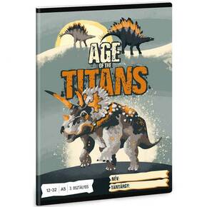 Ars Una: Age of Titans dinosaur 3. razred bilježnica s linijama 32 stranice A/5