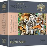 Wood Craft: Drvena slagalica Divlje mačke u džungli 500 + 1kom - Trefl