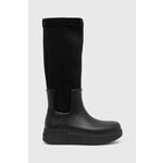 Gumene čizme Calvin Klein Rain Boot Wedge High za žene, boja: crna - crna. Gumene čizme iz kolekcije Calvin Klein. Model izrađen od mat, glatkog materijala