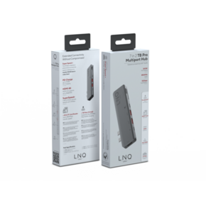LINQ 7u2 PRO dual USB-C multiport hub Thunderbolt 4.0 napajanje do 100W HDMI 2x USB-A priključak čitač kartica