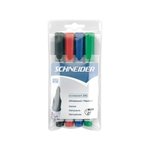 Flomaster Schneider, marker za bijelu ploču, Maxx 290, 1-3 mm, set od 4 boje, PVC etui