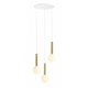 ALDEX 1098E | Rinn Aldex visilice svjetiljka 3x E14 bijelo, zlatno, opal