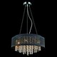 ITALUX MDM-2587/4BK | Doris-IT Italux visilice svjetiljka 4x G9 3000K krom, crno, prozirno
