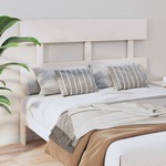 Uzglavlje za krevet bijelo 124 x 3 x 81 cm od masivne borovine